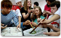 Chinese culture activities-make dumplings