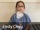 Monday Fei, whose English name is Emily, is 10 years old and lives in Houston, USA. She has been taking Chinese classes for almost a year. Her teacher is very interesting and caring. She likes her Chinese teacher very much.